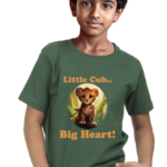 Bottle Green - Leopard cub t-shirt for boys