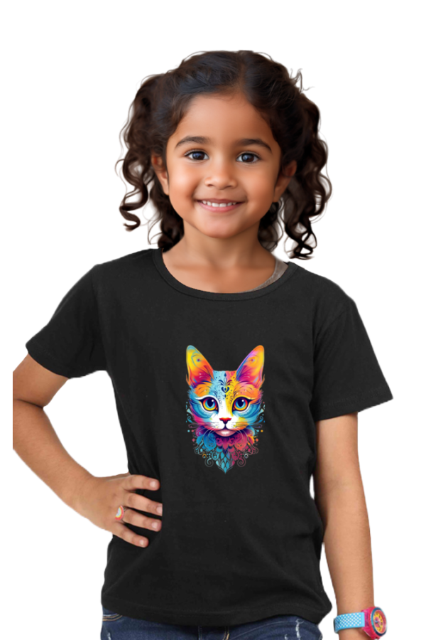 Cat-inspired t-shirt for girls