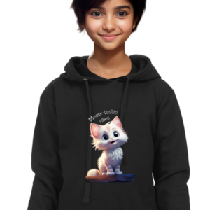 Cat design sweatshirt - black