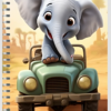 Notepad with cute elephant design