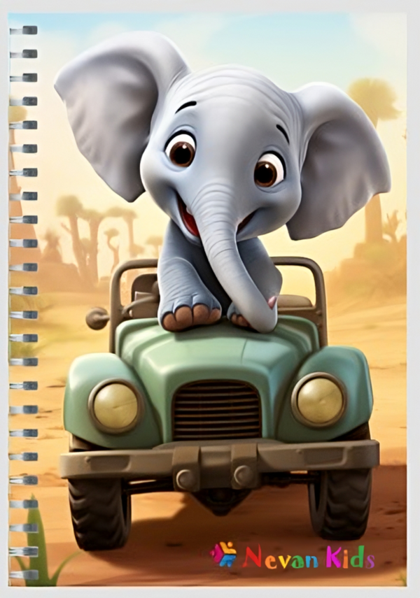 Notepad with cute elephant design