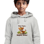 Grey Sweatshirt for kids with Tiger design