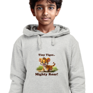 Grey Sweatshirt for kids with Tiger design