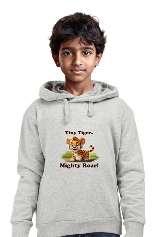 Grey Sweatshirt for kids with Tiger design