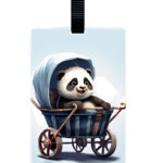 Panda cub Luggage tag