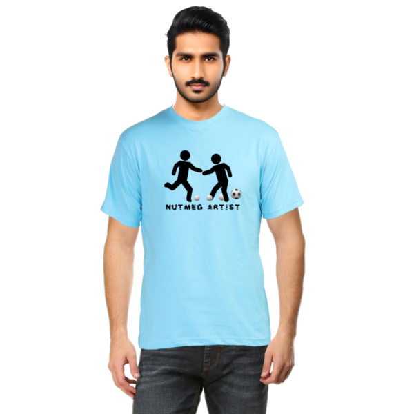 Blue Football Nutmeg T Shirt for Men