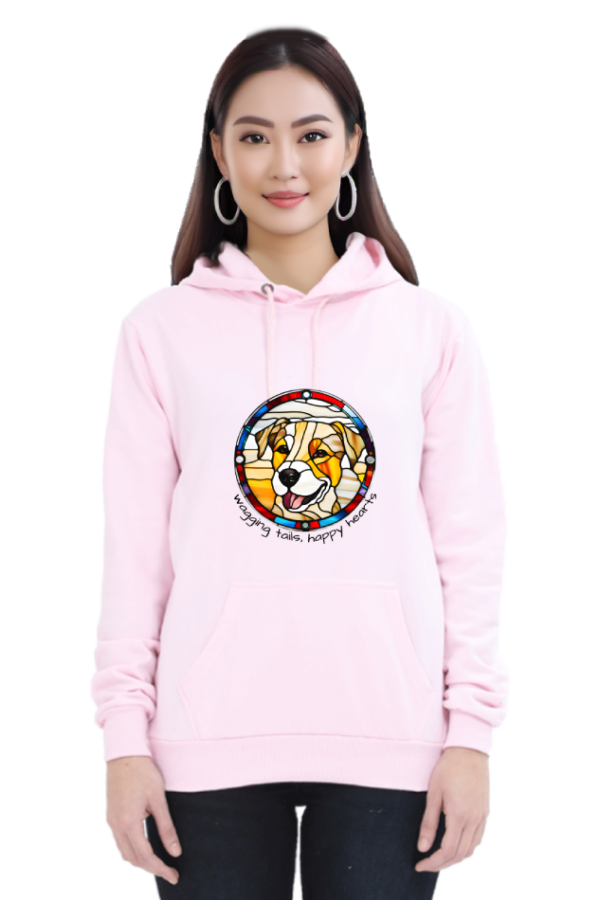 Dog Lovers Sweatshirt for Women - Baby Pink