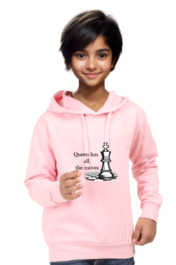 Girls' sweatshirts - Queen has all the moves - baby pink